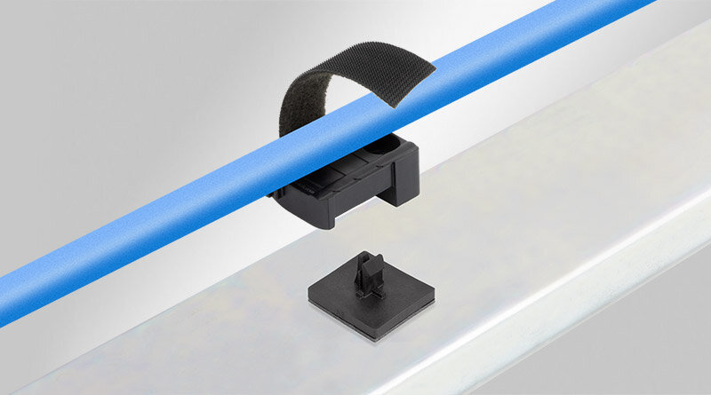 KBH holder for hook-and-loop cable ties